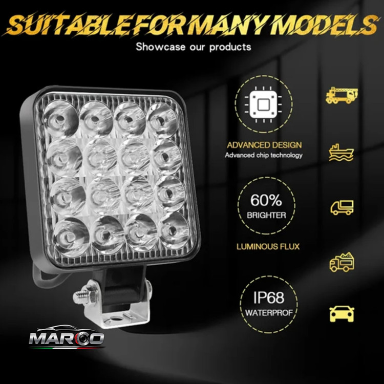 پروژکتور افرودی 16لامپه مدل work lamp استیکو